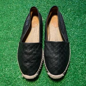 Gucci Espadrilles Leather Slip On Loafers